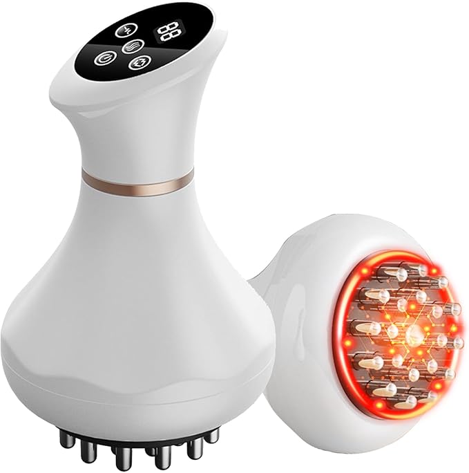 Handheld Electric Lymphatic Drainage Massager: Body Sculpting Machine and Anti Cellulite Massage Tool for Cellulite &amp Stretch Marks with Microcurrent Red Light Heat &amp Vibration