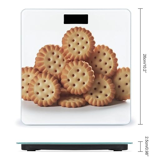 Food Chip Biscuits Scale for Body Weight Digital Bathroom Scale Toughened Glass High Precision Scales for Body Weight with Large LCD Backlight Display Weight Scales