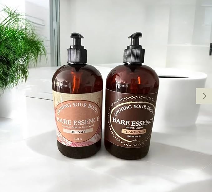 Bare Essence Natural Body Wash – Gentle Moisturizing Cleanser with Organic Ingredients – Nourishing Daily Shower Gel for Soft Healthy Skin (16 OZ Dreamy)