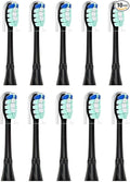 Replacement Toothbrush Heads Compatible with ANWIEL Electric Toothbrush10 Pack Black