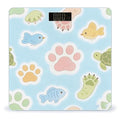 Animal Paw Prints Cute Colorful Smart Scale for Body Weight Digital Bathroom Scale Toughened Glass Weight Scale with Large LCD Backlight Display High Precision Scales Weighing Machine