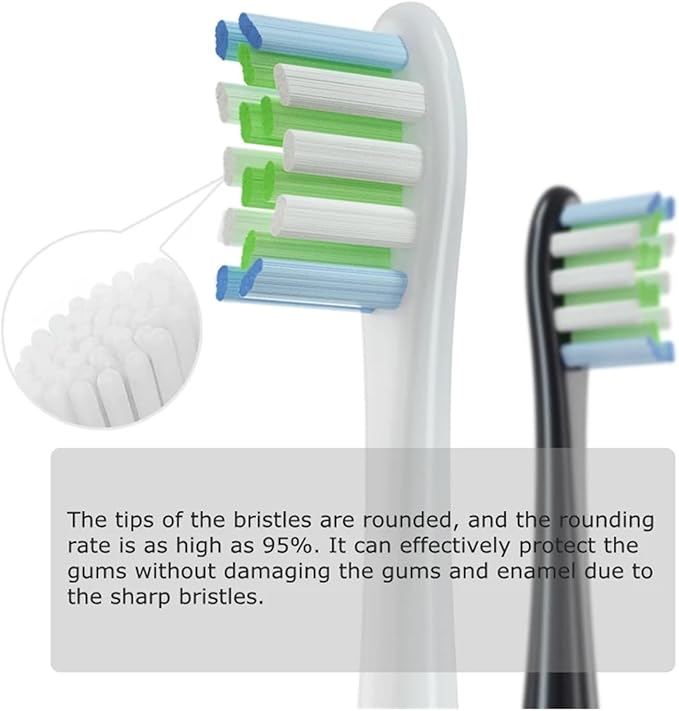 Replacemen Brush Heads Compatible for Oclean Flow/X Pro Elite/X Pro/F1 Sonic Electric Toothbrush Nozzle Soft Bristle(9 White)