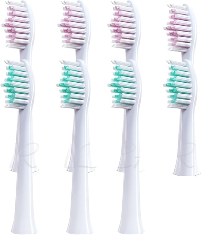 Replacement Toothbrush HeadCompatible for Bair G1/G3/X1/X3/X1Splus/X5/X9/X12/G5 Brush Head Deep Cleaning Vacuum(4PCS Green 4PCS Pink)