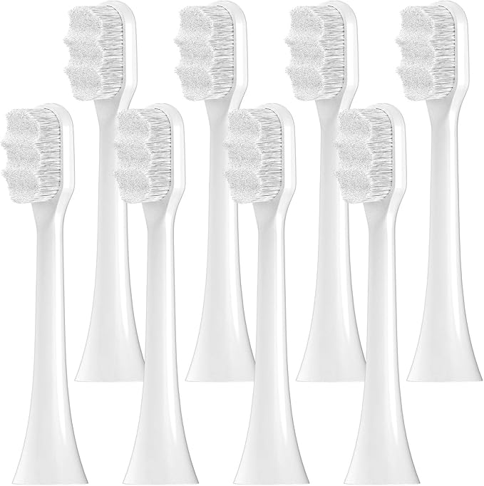 Ultra Soft Brush HeadsCompatible for Philips Electric Toothbrush for Sensitive Teeth and Gums Care with Nano Bristles(8 Pcs)