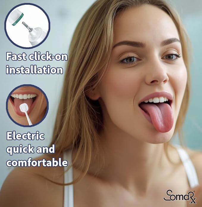 Tongue Brush Heads for Philips Sonicare Electric Toothbrush Tongue Scraper Refills for Fresh Breath Fits 4100/5100/6100/9023 Not Essence E Series or One 8-Pack