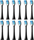 12pcs Replacement Toothbrush HeadsCompatible for Brush with Protective Soft Bristles(12pcs Black)