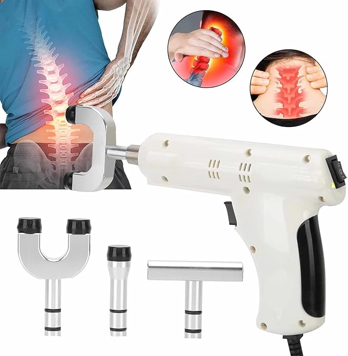 Electric Spine Chiropractor Chiropractic Adjusting Tool Massage Machine Portable Massager for Men Women Adjust Vertebration and Thoracic Scoliosis