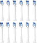 12pcs Replacement Toothbrush HeadsCompatible for Brush with Protective Cover Soft Bristles(12pcs White)