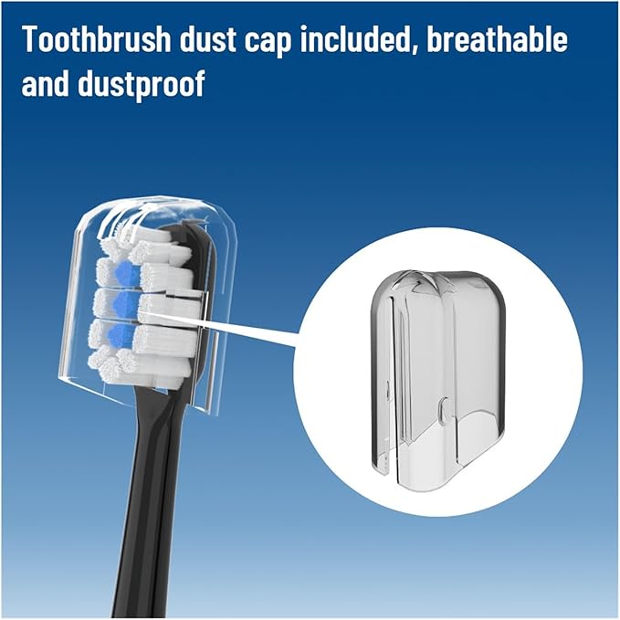 12PCS Replacement Brush HeadsCompatible for Xiaomi Mijia T301 T302 T501 /501CSonic Electric Toothbrush Head(T301-302-WH6BK6)