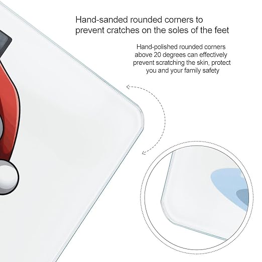 Christmas Penguin Bathroom Scale for Body Weight 400 Lb Weight Scale with High Precision Sensors Tempered Glass Highly Accurate Digital Weighing Machine for People