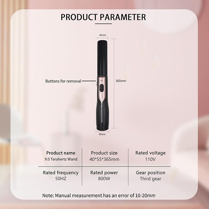 Terahertz Wand 9.0 Electric THZ Therapy Blower Portable Quantum Wellness and Body Massage Instrument Water Enhancement with Terahertz Frequency for Women and Men
