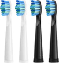 4 Pcs Electric Toothbrush Heads Compatible with Fairywill D7/D8/FW507/FW508/FW551/917/959/SG-E9(2White 2Black)