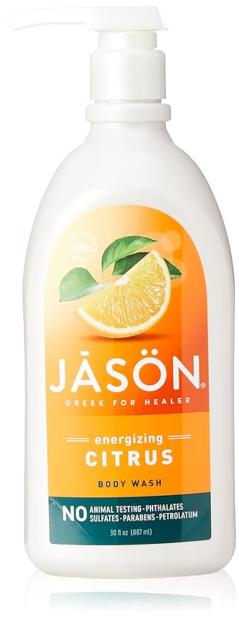 JASON Natural Body Wash &amp Shower Gel Revitalizing Citrus 30 Oz &amp Purifying Tea Tree 30 Oz