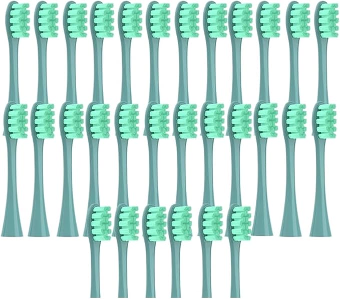 30PCS Vacuum BrushCompatible for X/X PRO/ Z1/ F1/ One/Air 2 /SE Replacement Head Toothbrush Nozzles Soft(30Green)