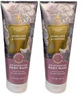 Bath and Body Works Moisturizing Body Wash 10 oz each - Pack of 2 (Snowflakes and Cashmere)