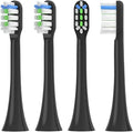 4 Pcs/Pack Electric Toothbrush Replacement HeadsCompatible for SOOCAS V1/X1/X3 Soft Bristle Tooth Brush(4 Pcs Black)