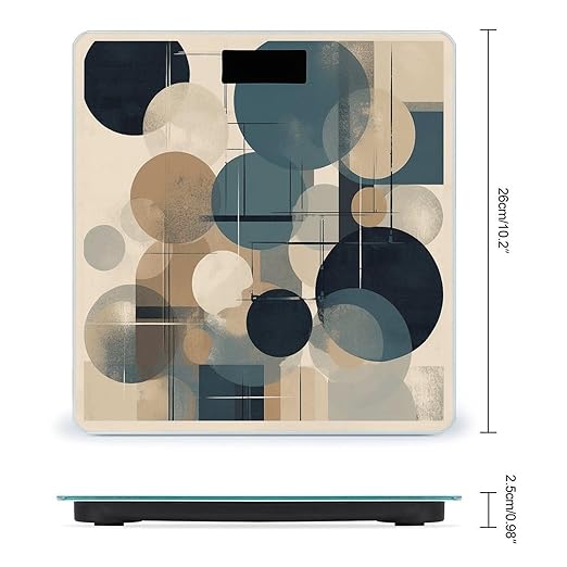 Art Painting Scale for Body Weight Accurate Digital Bathroom Scale Toughened Glass High Precision Scales Smart Weight Scales with Large LCD Backlight Display Weighing Machine