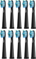 10 Pcs/Pack Replacement Brush HeadsCompatible for Toothbrush Bristle Refill Efficient Tooth Cleaning(10pcs Black)