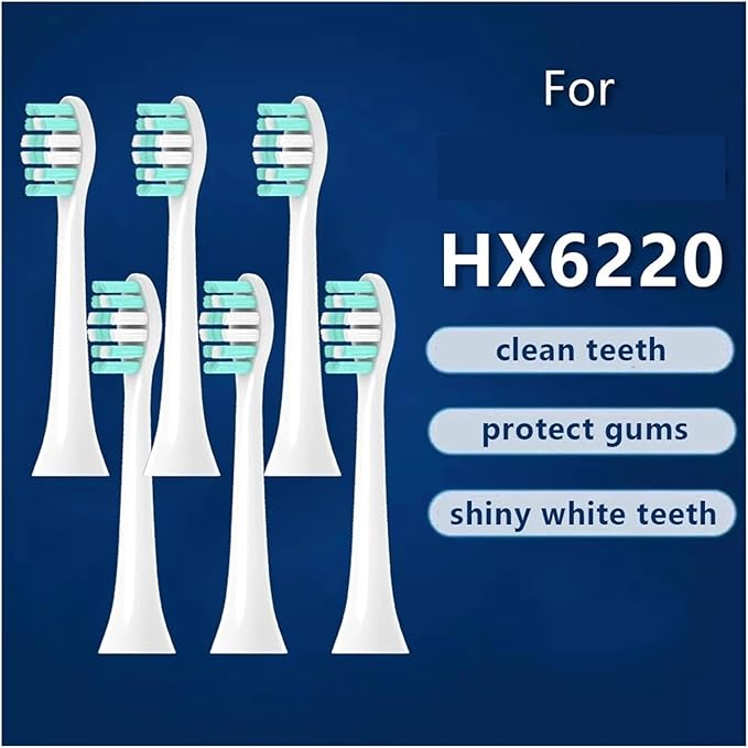 16/20/30PCS Compatible for HX6220 Replacement Toothbrush Heads Vacuum Soft Bristle Brush(20pcs)