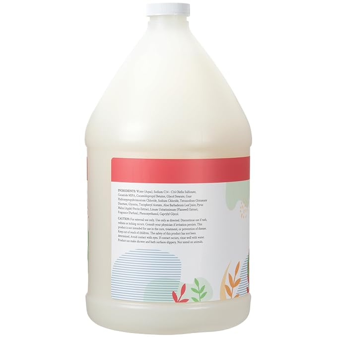 Ginger Lily Farms Botanicals Nourishing Body Wash 100% Vegan &amp Cruelty-Free Apple Pear Scent 1 Gallon (Pack of 4)