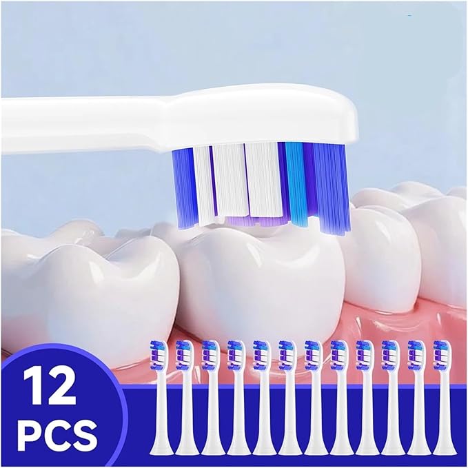 12Pcs Replacement Toothbrush HeadsCompatible with Brush Head 4100 6500 6100 7500 5300