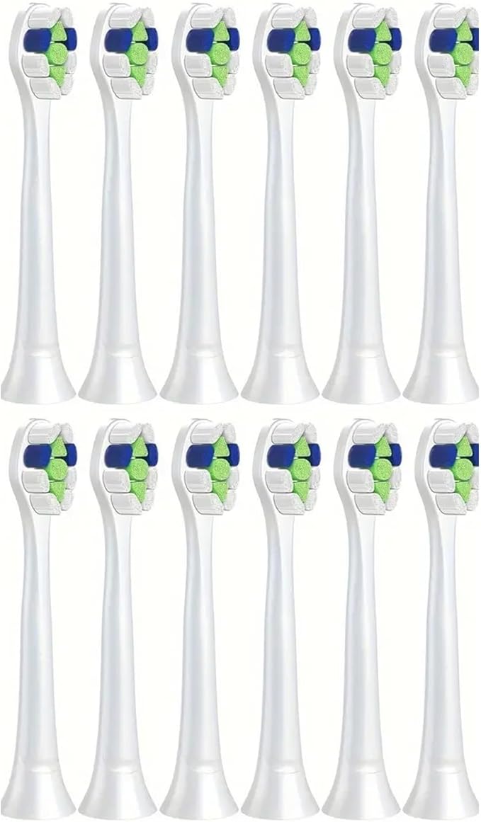 Compatible for Ph Soni Care W2 H6063/67 Replacement Brush Heads Diamond Clean 3 6 9 Series Electric Toothbrush(12PCS)