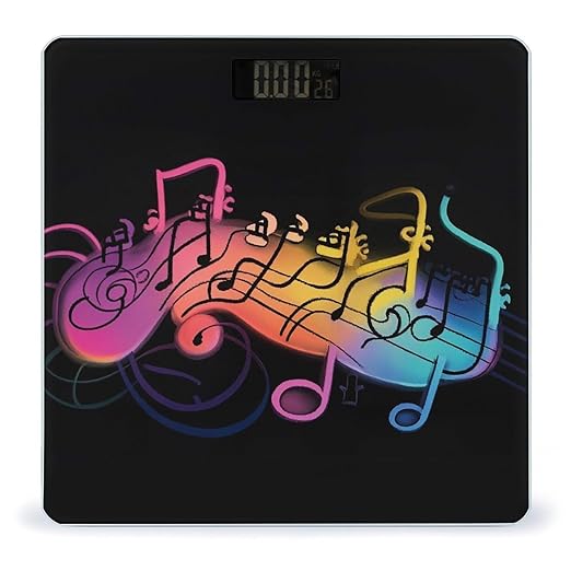 Rainbow Musical Note Melody Smart Scale for Body Weight Accurate Bathroom Scale with LED Display Digital Weight Scales Weighing Machine High Precision Scales for Bath Home