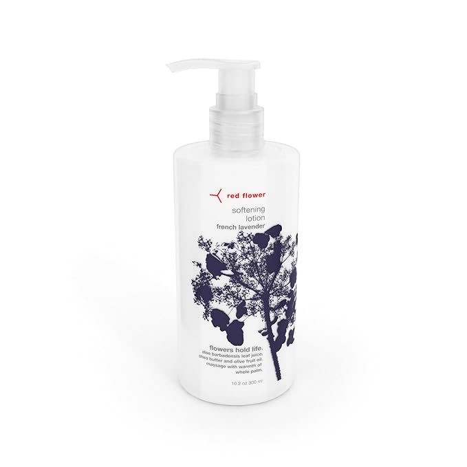 Red Flower French Lavender Body Care Duo: Purifying Body Wash &amp Softening Lotion for Hydrated Smooth and Nourished Skin
