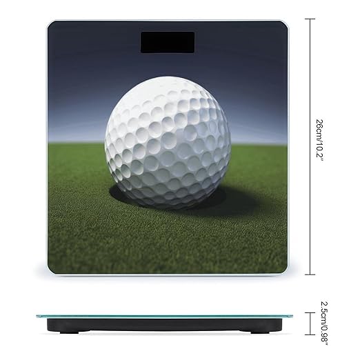 Golf Ball Bathroom Scale Large LCD Backlight Display Digital Scale Rounded Corners Body Scales Automatic Power On/Off Bathroom Scales for Home Bedrooms
