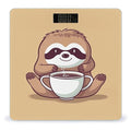 Yoga Sloth Coffee Scale for Body Weight Highly Accurate Digital Bathroom Body Scale Digital Bathroom Scales for People Anti-Slip Large LCD Display Smart Scales