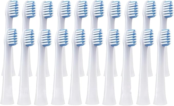 Electric Toothbrush Heads Compatible with Panasonic WEW0972 DM71/DM81/DM712/DML1/DM31/DM711/PDM7B Replacement Brush Heads(20PCS Blue)