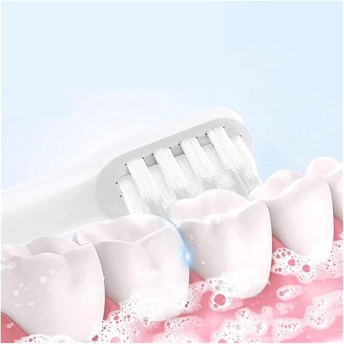 4-30Pcs Compatible for XIAOMI MIJIA T302 Replacement Toothbrush Heads Sonic Electric Vacuum Soft Bristle Brush(T302 White Blue-8pcs)