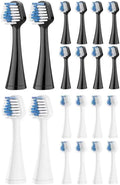 Toothbrush HeadsCompatible for with Electric Replacement Oral Hygiene Clean Soft Bristle Nozzles 10-20pcs(10 Black 10 White)