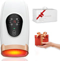 Hand Massager for Arthritis and Carpal Tunnel Relief Cordless Hand Massager with Heat and Compression 6 Modes 6 Intensities 3 Heat Levels Gifts for Women &amp Men White