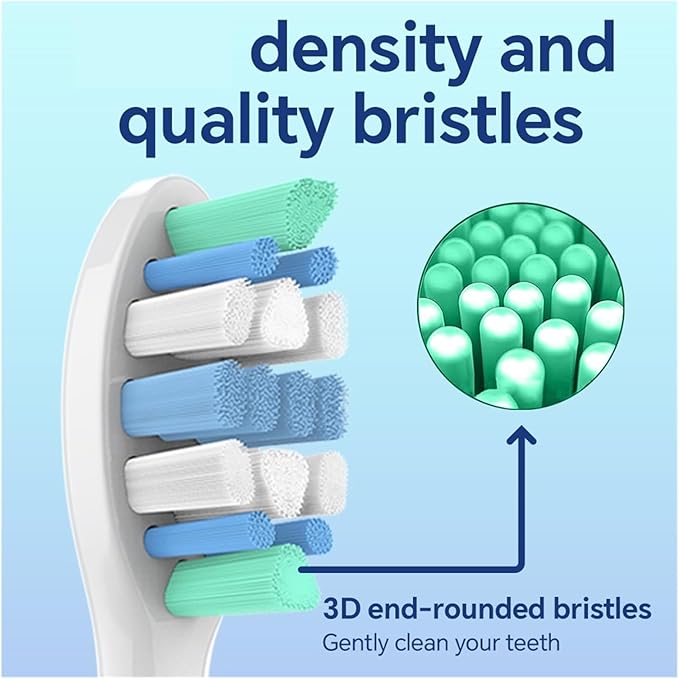 12/20 PcsCompatible for with Electric Toothbrush Replacement Brush Heads Toothbrushes Head Refills for 1100 2100 4100(White-20 Pcs)
