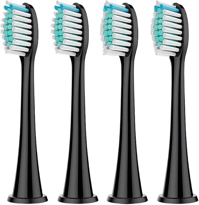 4Pcs Electric Toothbrush Head Replaceable Sonic HeadCompatible for Philips Sonicare's Brush(Black 20pc)