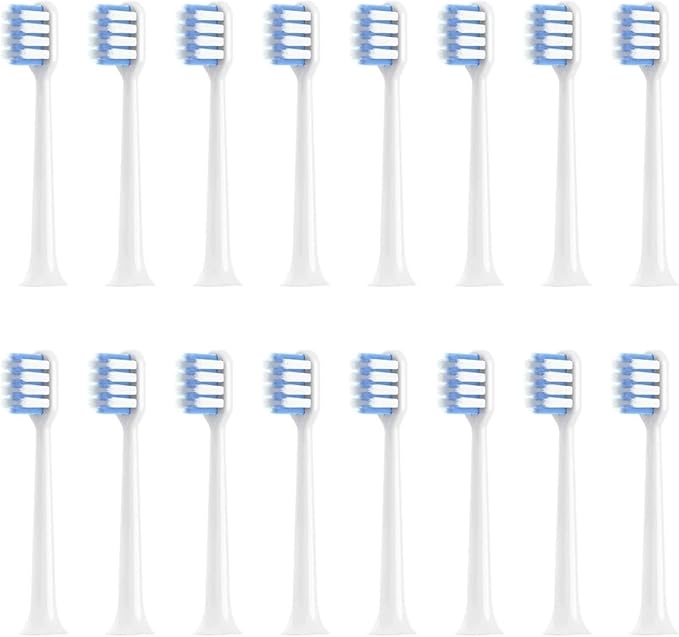 Compatible for Dr-Bei C1/C2/E0/S7 Bet-c01 Electric Toothbrush Replacement Heads Deep Cleaning Soft Bristle Nozzles4/8/16pcs(16 Sensitive Type)