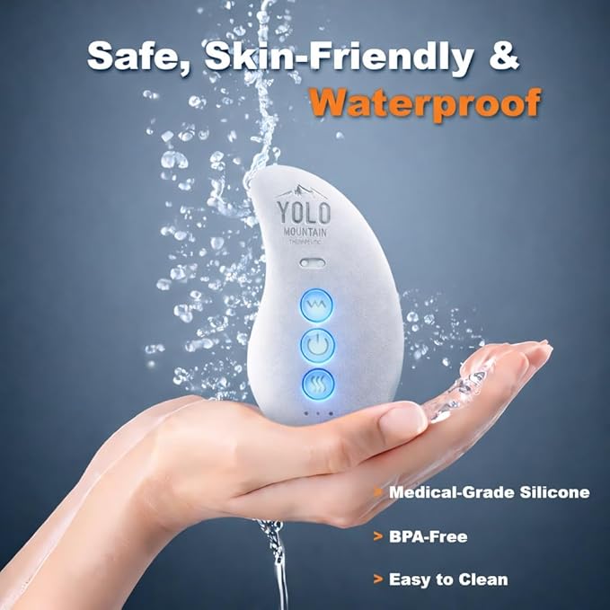 Yolo Mountain Therapeutic™ Premium TMJ Relief Massager – Heated Jaw &amp Neck Massager w/ 10 Precision Vibration Modes Waterproof Electric Masseter Therapy Device for Jaw Pain Tension &amp Bruxism