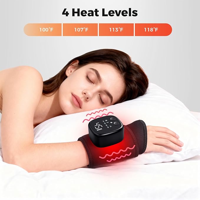 4 in 1 Hand Massager for Arthritis and Carpal Tunnel Latest Cordless Hand Massager with Four Functions Wrist Massager for Carpal Tunnel Good Gift for Women Men