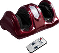 KOTEK Foot Massager Machine Shiatsu Foot &amp Calf Massager w/ 3 Massage Modes Remote Control Electric Deep Kneading Rolling Scraping Massage for Leg/Arm/Ankle Increase Blood Circulation (Burgund