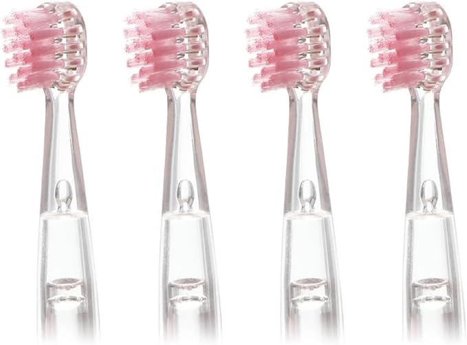 Kids Replacement Toothbrush Heads ForCompatible for Revyline RL025/LANBEIBEI LB-L01 Electric Accessories Nozzles Bristles(4PCS Pink)