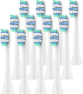 Replacement Toothbrush Brush HeadsCompatible for Philips Sonicare and More Click-on Handles 2100 4100 5100 5300 6100 6500 7500(White-12 Pcs)