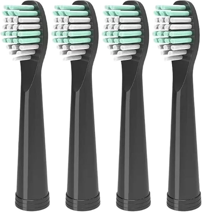 10 Pieces Replacement Heads Compatible with D7 / D8 Fw507 508 551 917 959 D1 D3 Black Toothbrush