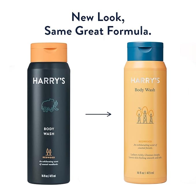 Harry's Body Wash for Men Redwood 16 Fl Oz (Pack of 4) - Packaging May Vary