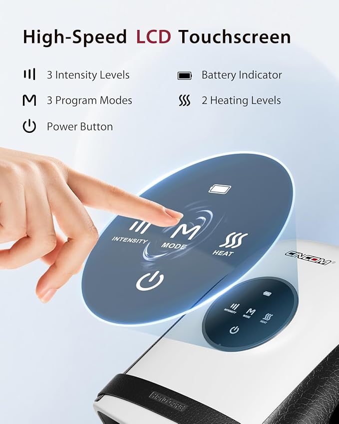 CINCOM Hand Massager with Heat and Compression Finger and Palm Massage Machine for Pain Relief Arthritis and Improved Circulation Gifts for Women (Crow)