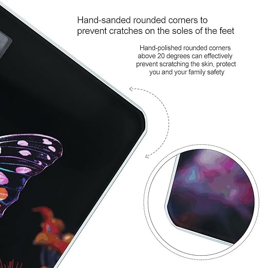 Charming Butterfly Scale for Body Weight Digital Bathroom Scale Precision Smart Weighing Scales with Clear LED Display Accurate High Precision Scales Weighing Machine