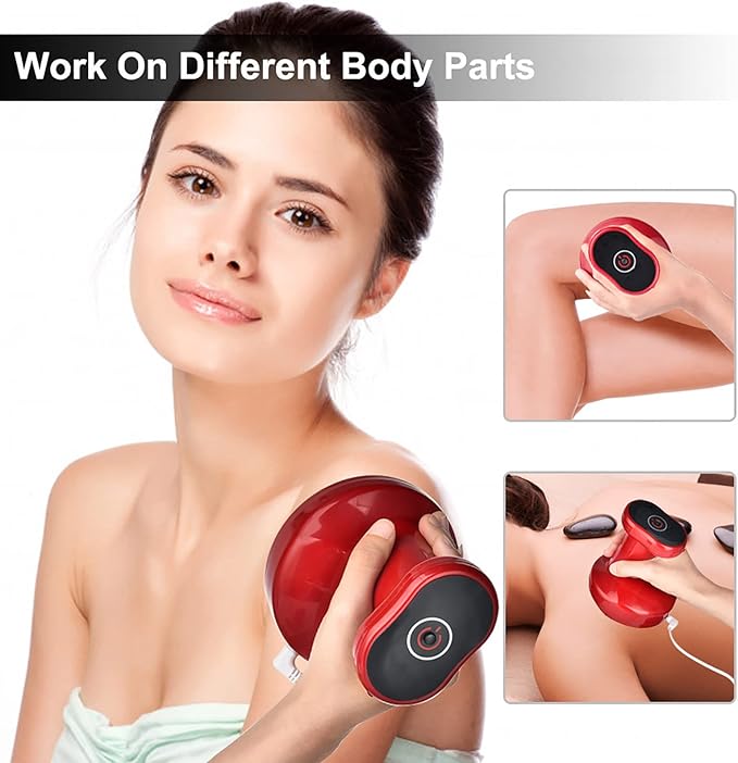 Electric Back MassagerElectric Body Guasha Scraping Negative Pressure Neck Massage Soft Tissue Gua Sha Scraping Massage