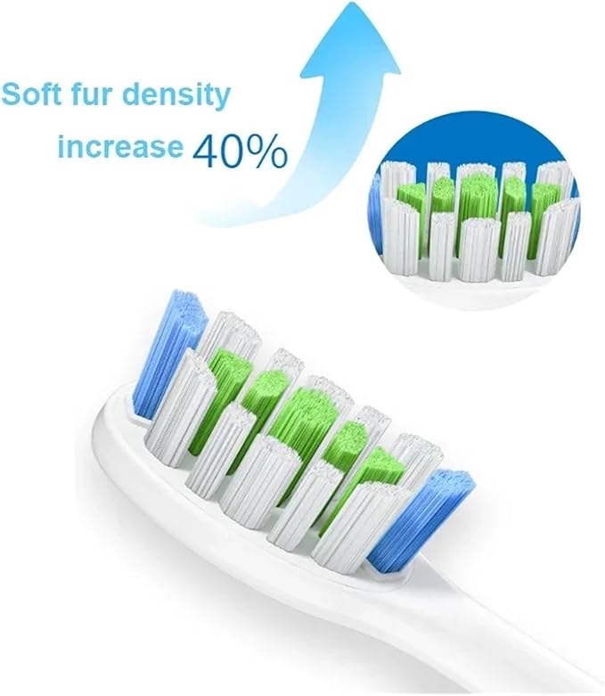 Compatible for 10pcs Replacements Toothbrush Heads for UB601/UB602/UB603/careup/CB02/CS01/SN903 Replace Brush Nozzles(White2)
