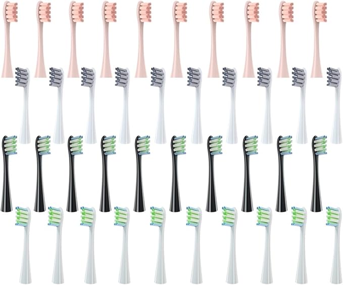 10-40PCS Replacement Brush HeadCompatible for Oclean Electric Toothbrush Soft Bristle X/X PRO/ Z1 Brushes Replaceable Head(40pcs)
