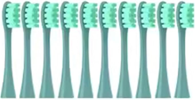 10PCS Replacement Brush Heads Compatible for Oclean Flow/X/X PRO/F1 Electric Toothbrush Head A(Green)